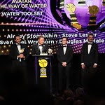 The nominees for Avatar The Way of Water accept an award for the Emerging Technology category during the 21st Annual VES Awards